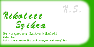 nikolett szikra business card